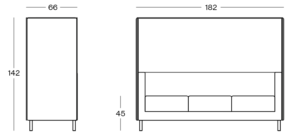 Cruise screen 3 seater sofa