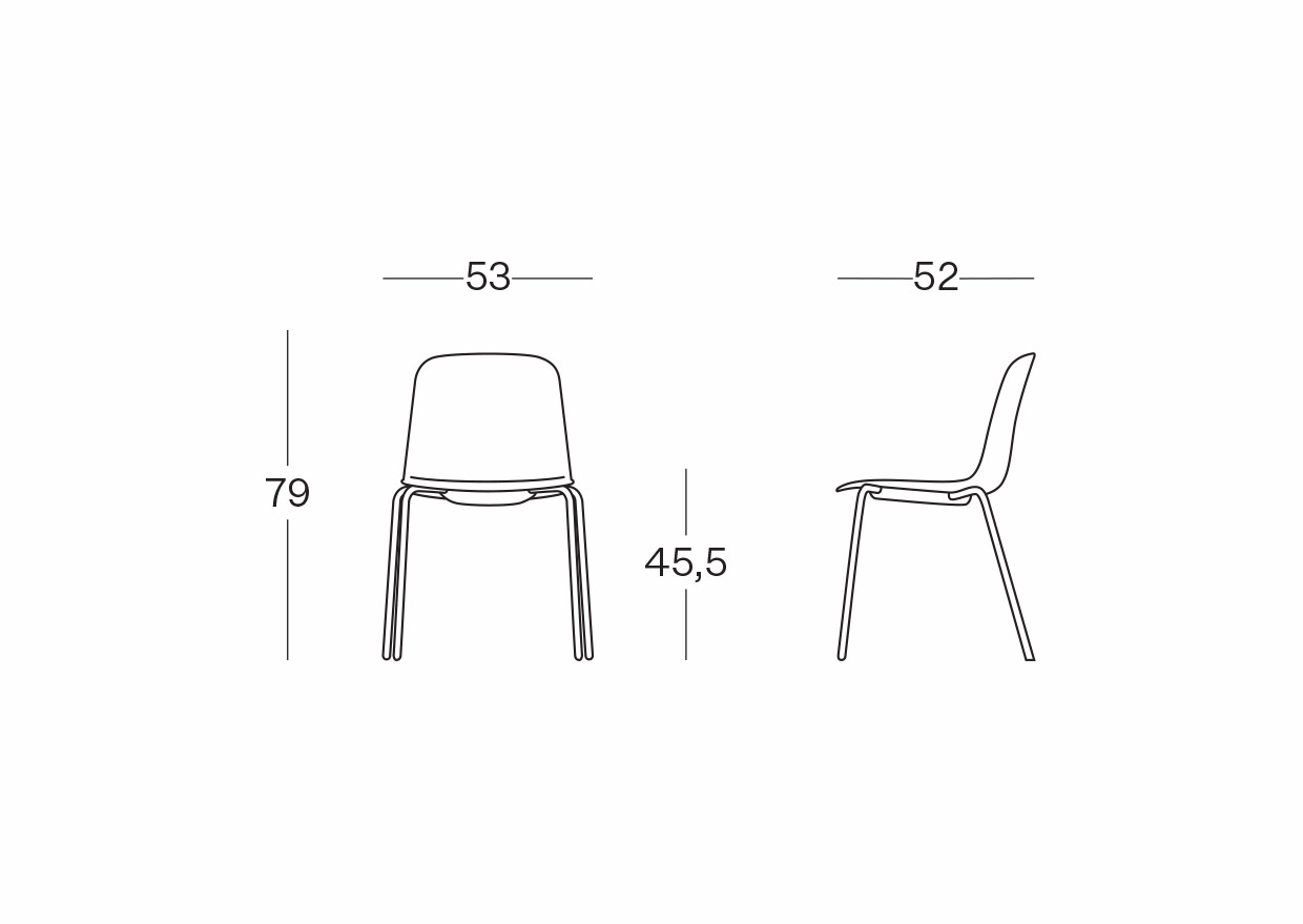 Lora coque rembourrée avec piètement 4 pieds en plastique