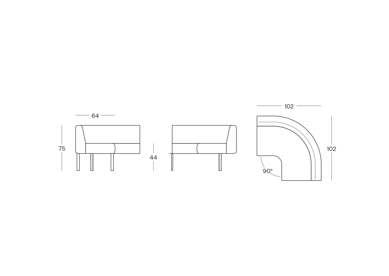 90° closed angle module