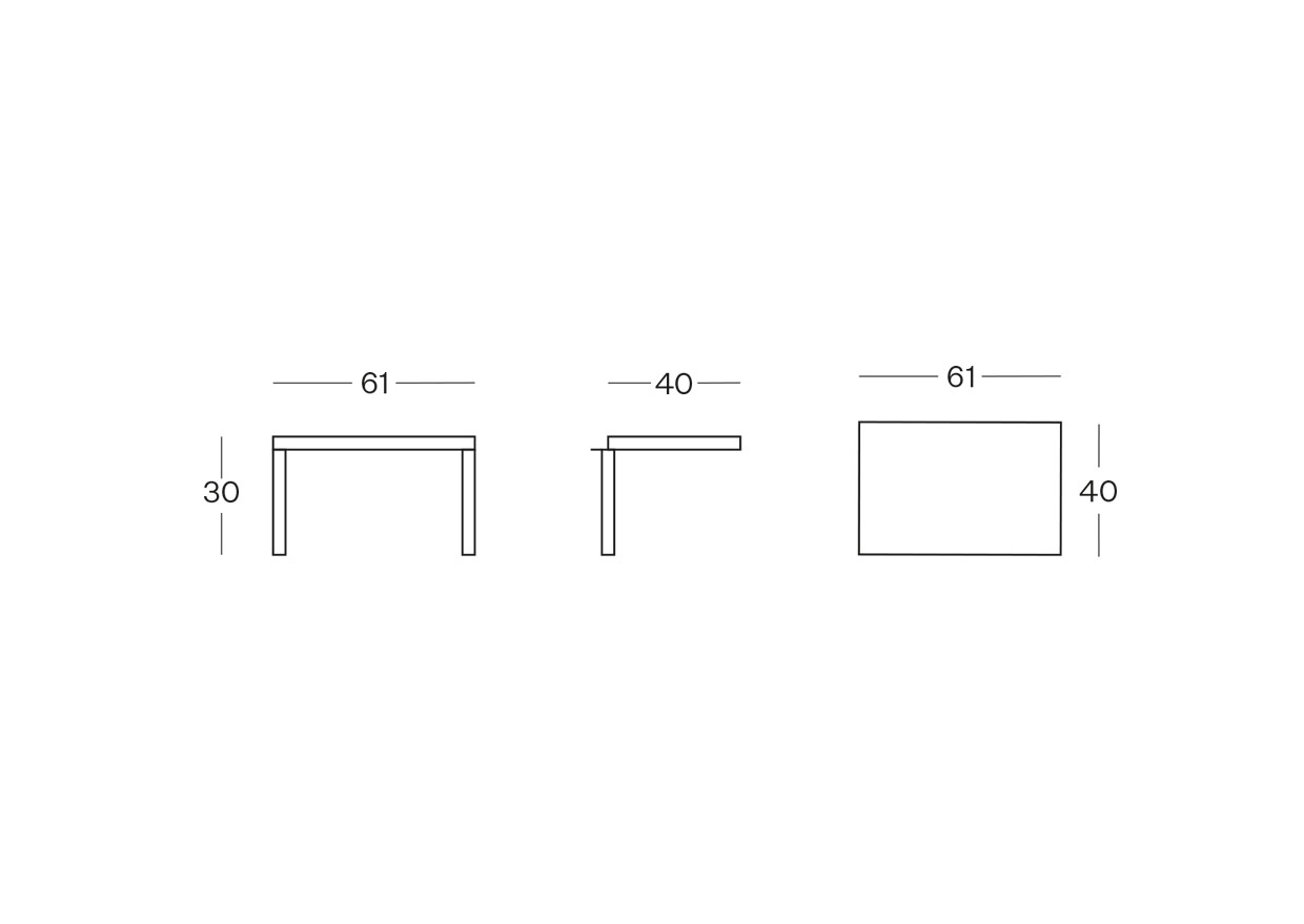 Rectngular low table module